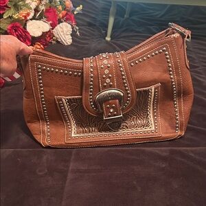 Brown Studded Women's Bag